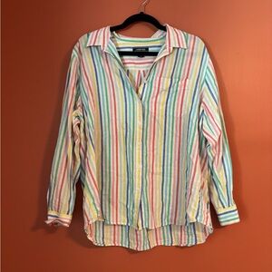 Lands' End Multicolor Striped Shirt